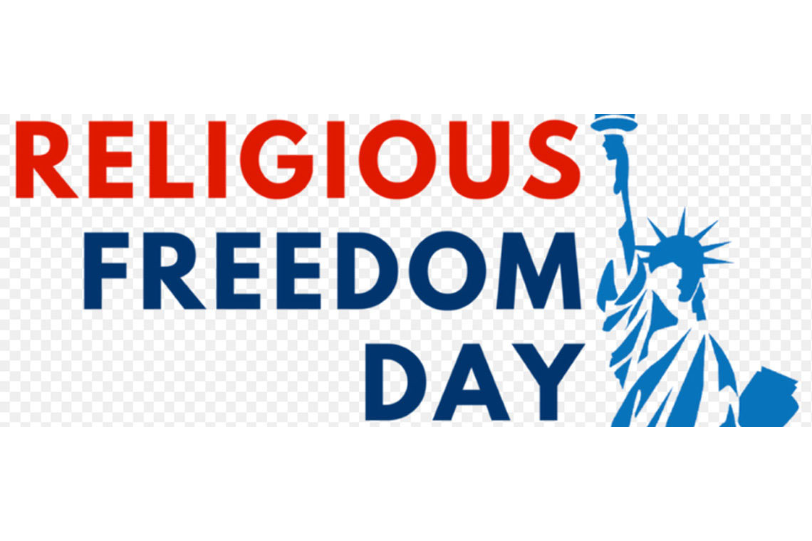 Religious Freedom Day logo with the Statue of Liberty
