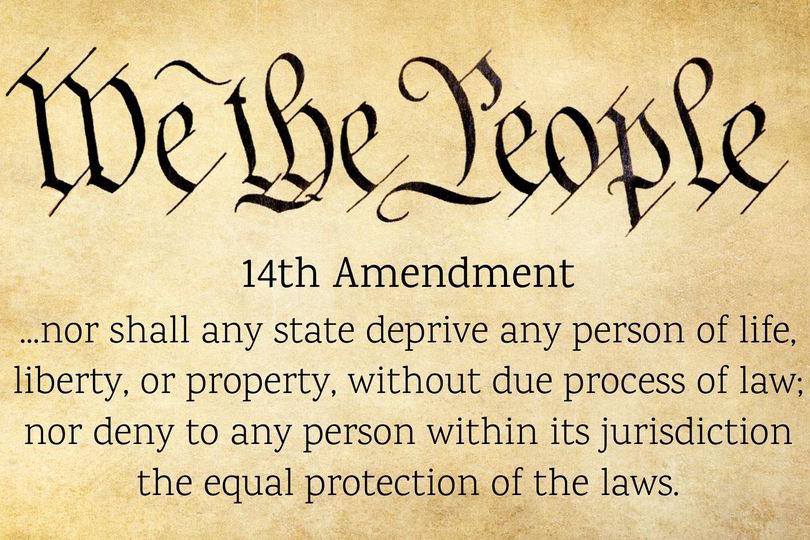 We the People header with the text of the 14th Amendment written out underneath